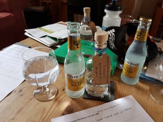 Bit of gin tasting to start the evening